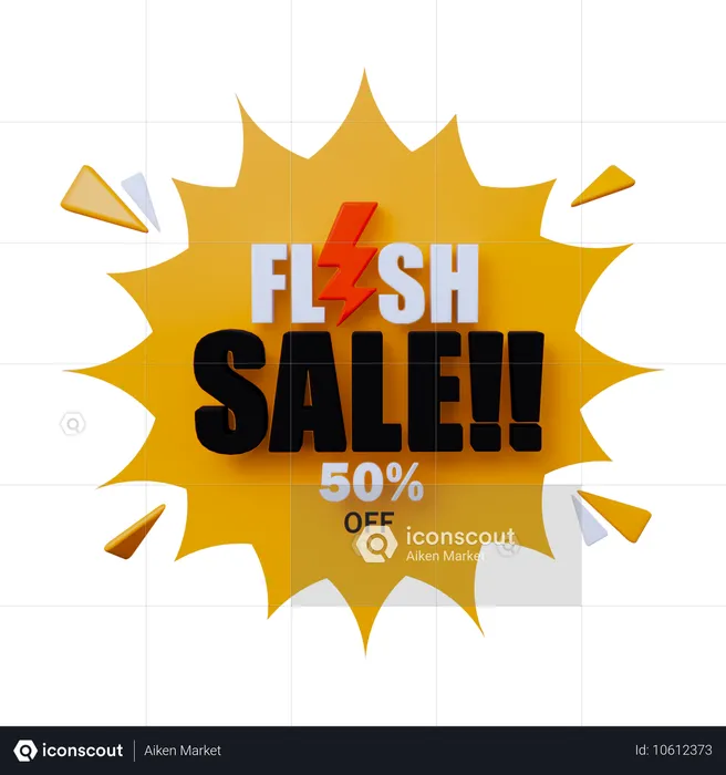 Vente flash  3D Icon