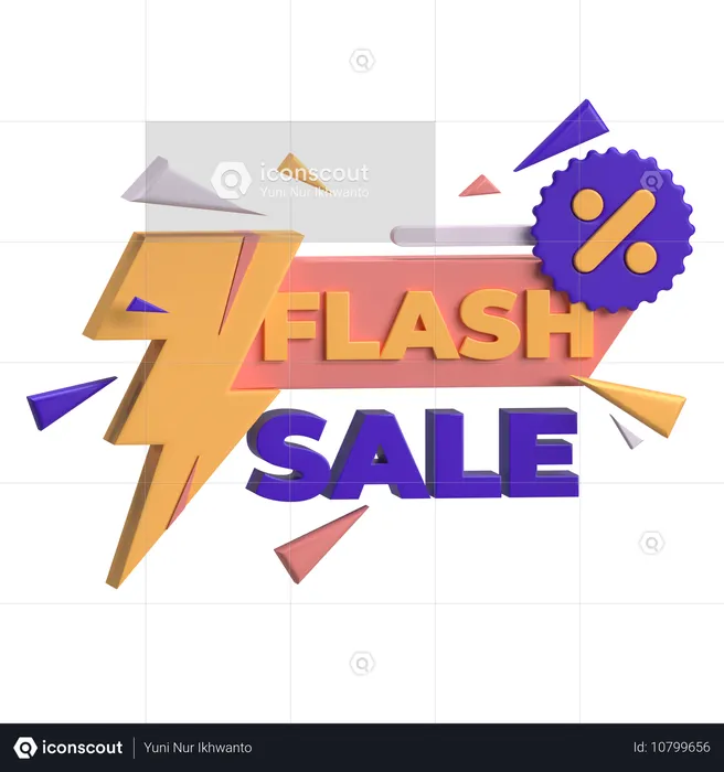 Vente flash  3D Icon