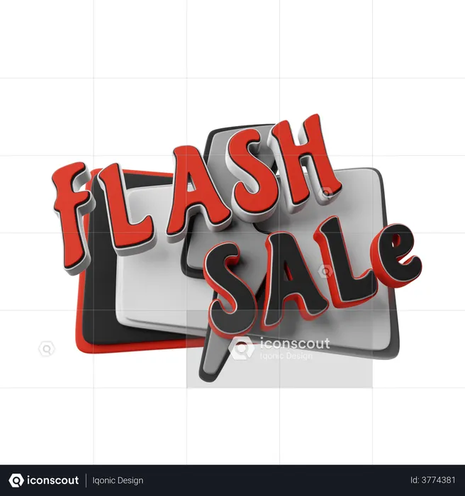 Vente flash  3D Illustration