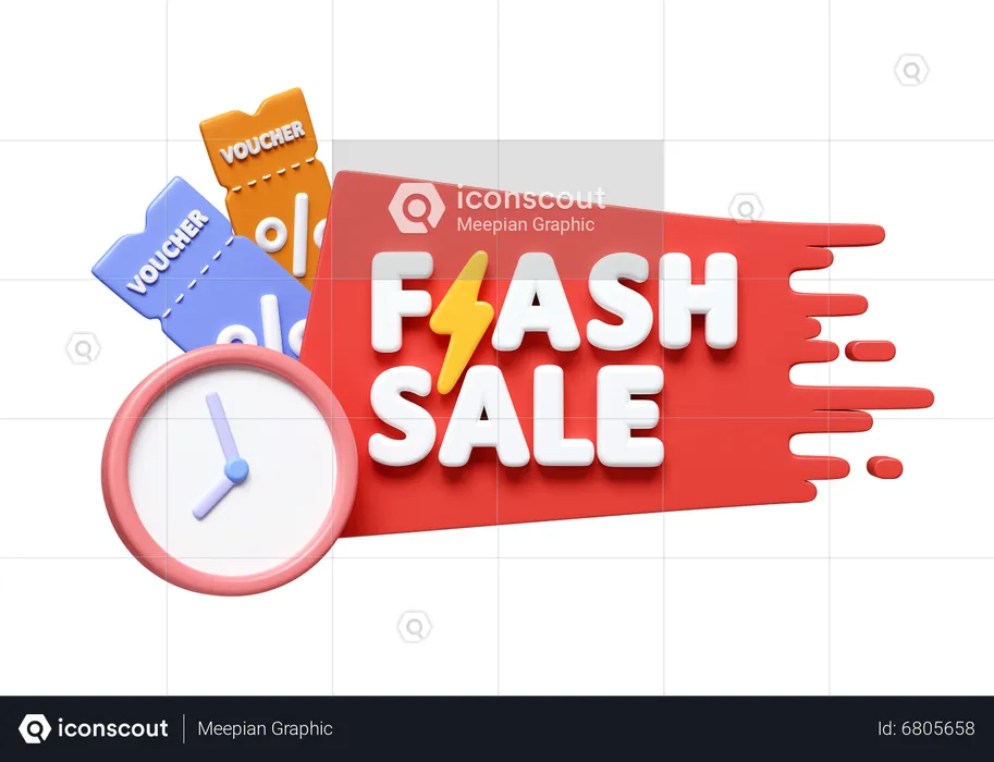 Vente flash  3D Icon