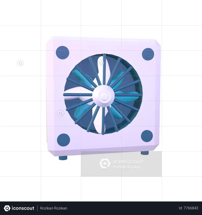 Ventilador  3D Icon