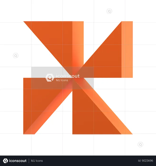 Abanico abstracto  3D Icon