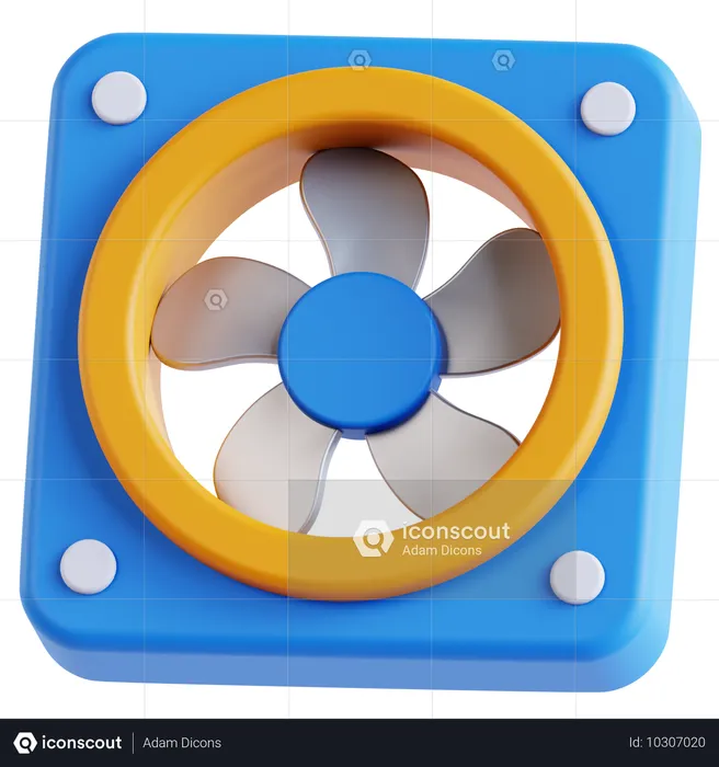 Ventilador de computadora  3D Icon