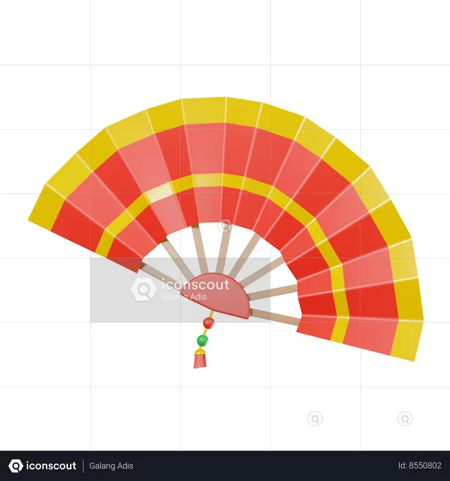 Éventail chinois  3D Icon