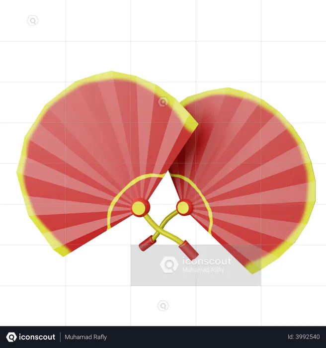Éventail chinois  3D Icon