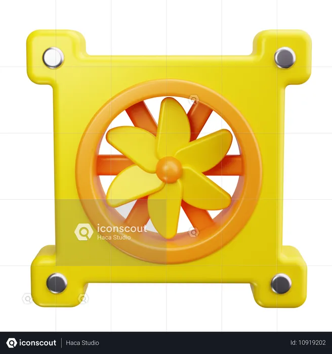 Ventilateur industriel  3D Icon