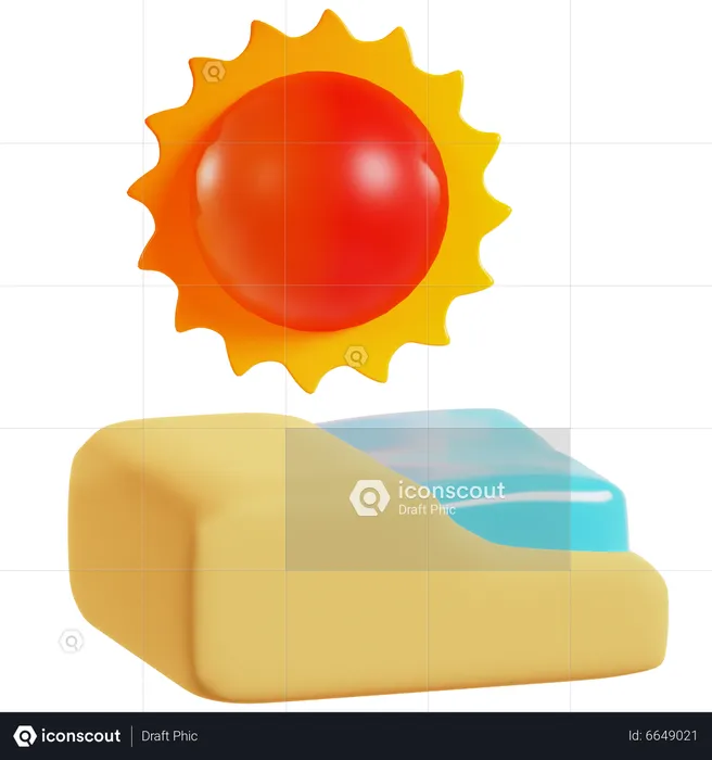 Verão  3D Icon