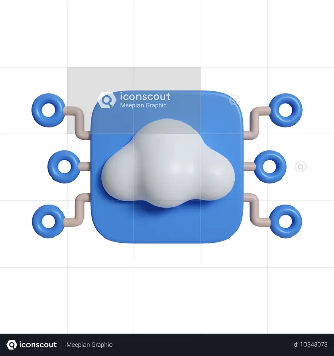 Verbindung zum Cloud-Computing herstellen  3D Icon