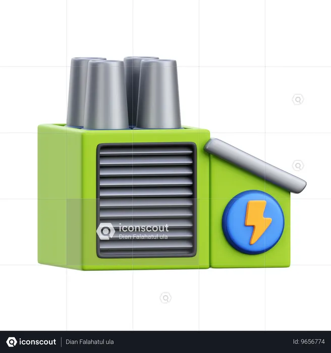 Fábrica verde  3D Icon