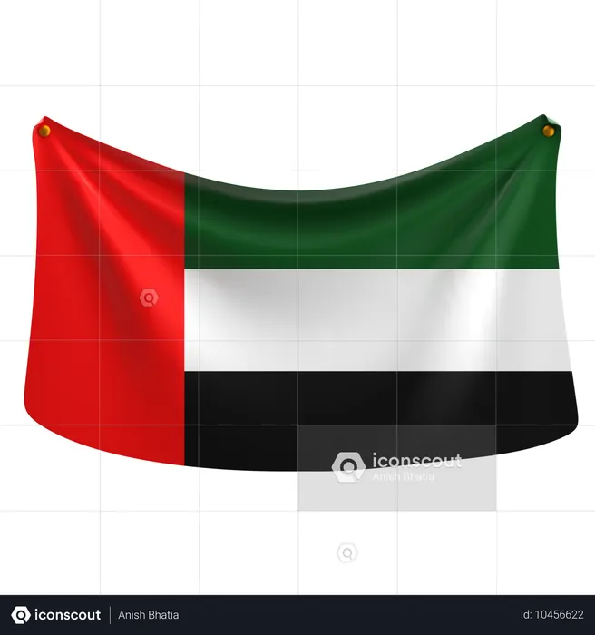 Vereinigte Arabische Emirate Flag 3D Icon