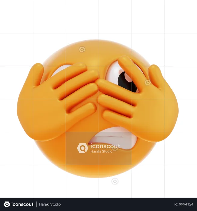 Vergonha Emoji 3D Icon