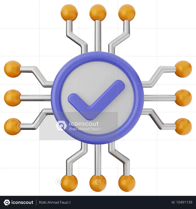 Verificação de IA  3D Icon