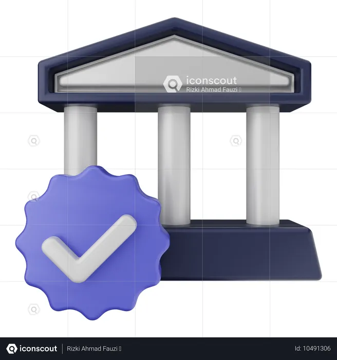 Verificação bancária  3D Icon