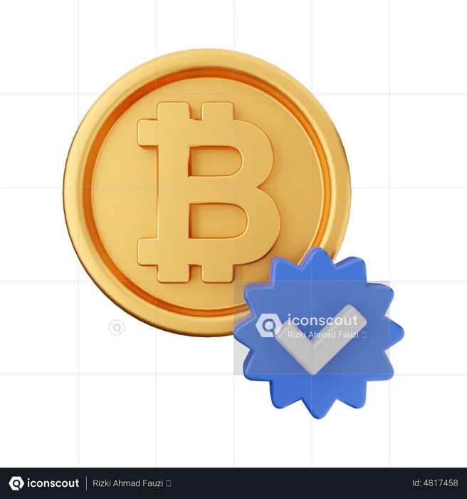 Verificação de bitcoin  3D Icon