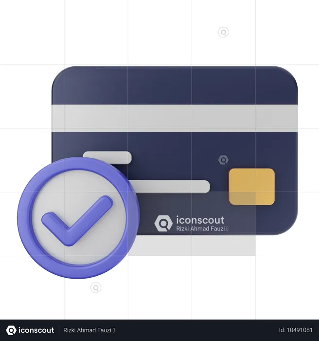 Verificação de cartão de credito  3D Icon