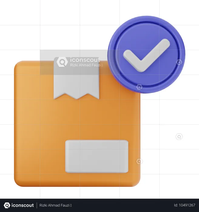 Verificação de entrega  3D Icon