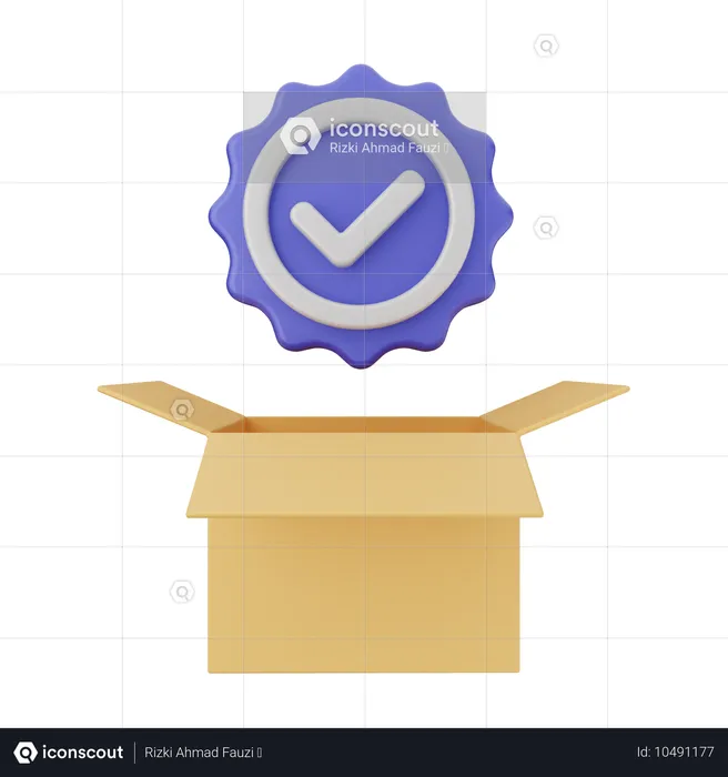 Verificação de entrega  3D Icon