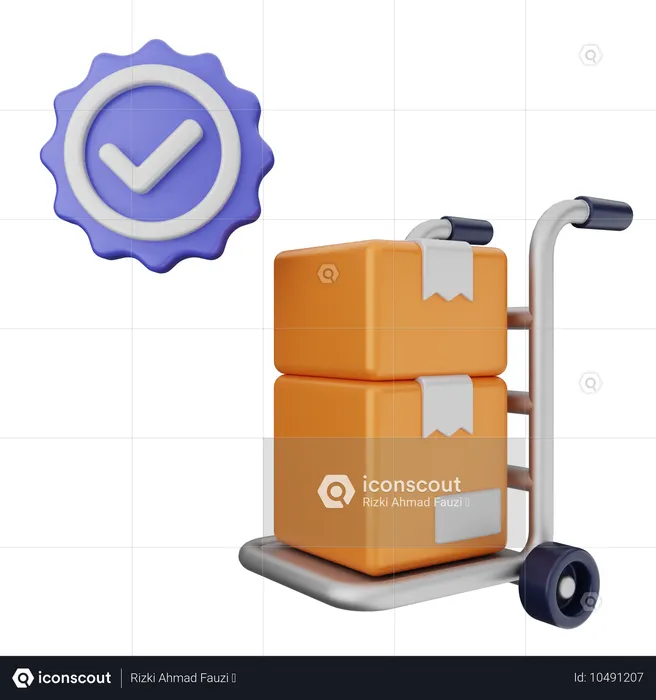 Verificação de entrega  3D Icon