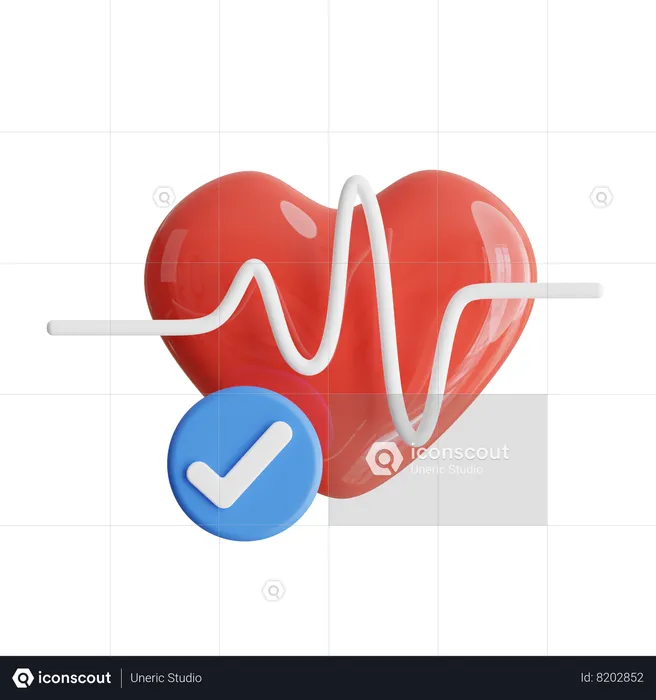 Verificação de frequência cardíaca  3D Icon