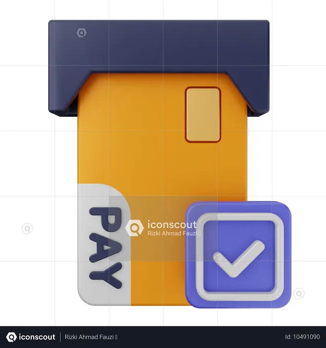Verificação de pagamento  3D Icon