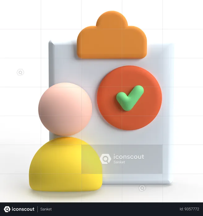 Verificação de tarefa  3D Icon