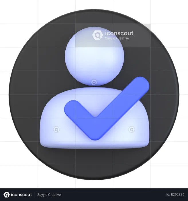 Verificação do usuário  3D Icon
