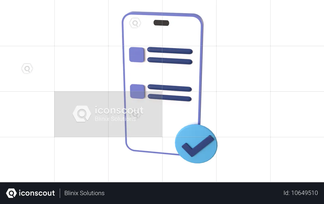 Verificação móvel  3D Icon