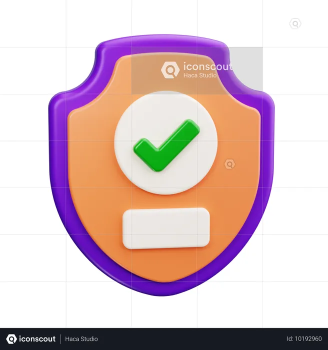 Verifique a proteção  3D Icon