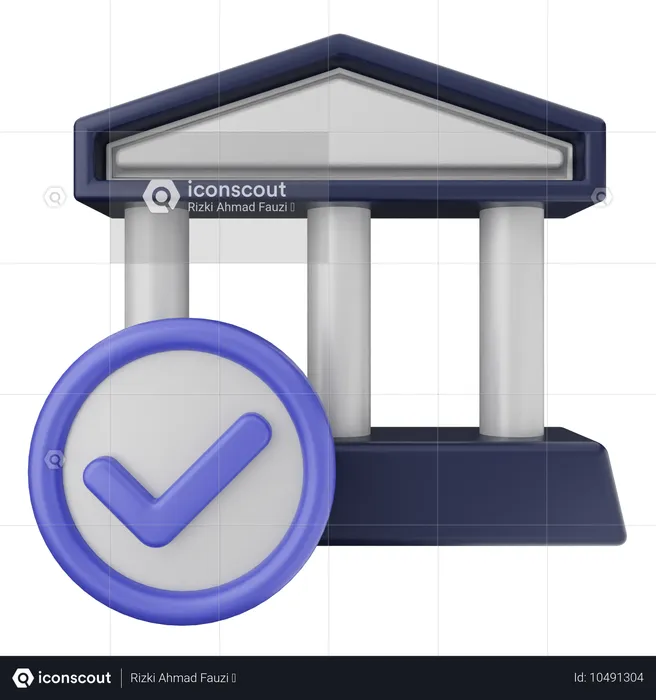 Verificación bancaria  3D Icon