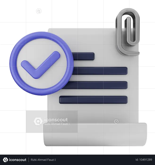 Verificación de archivos adjuntos  3D Icon