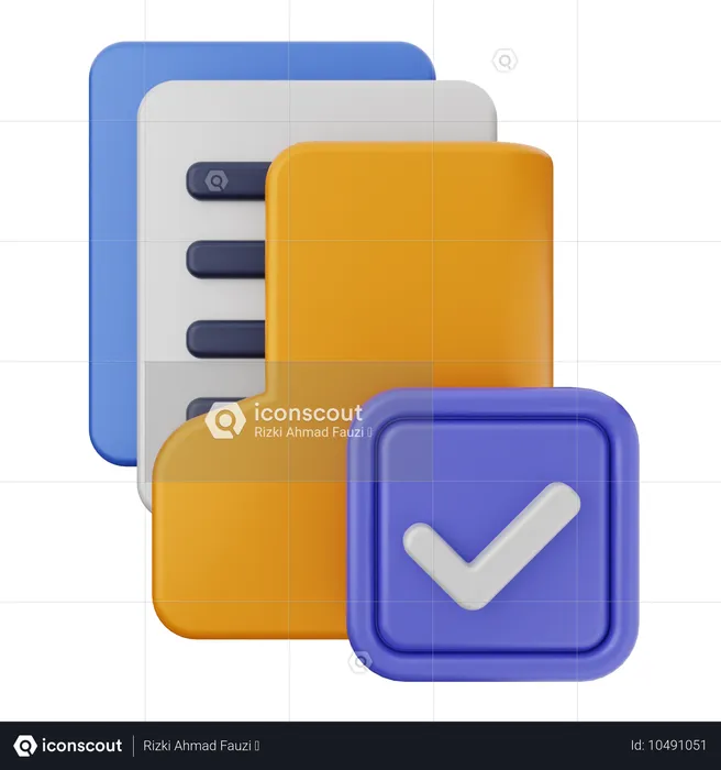 Verificación de carpeta  3D Icon