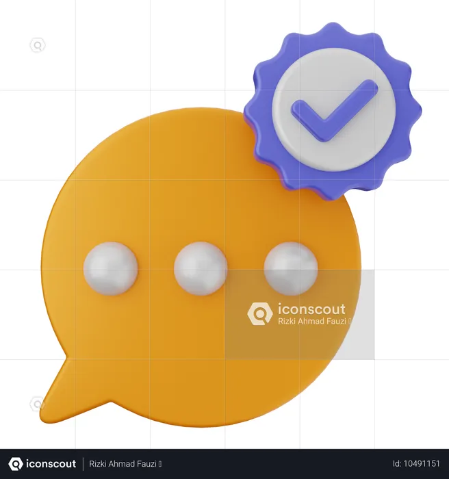 Verificación de chat  3D Icon