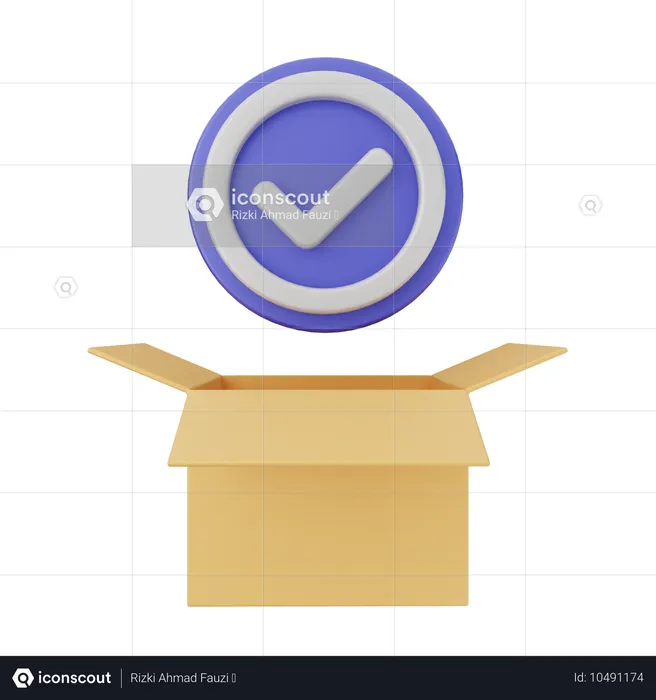 Verificación de entrega  3D Icon