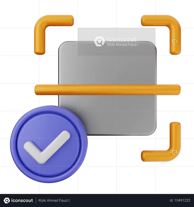 Verificación de escaneo  3D Icon