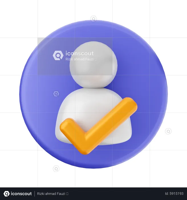 Verificación de usuario  3D Icon