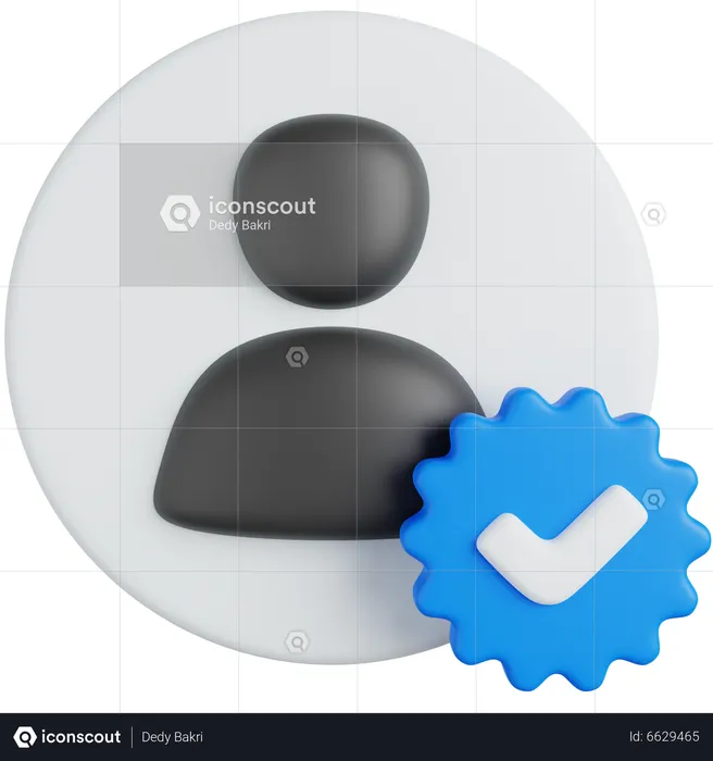 Verificación de usuario  3D Icon