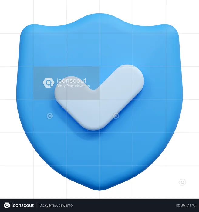 Verificación de escudo  3D Icon