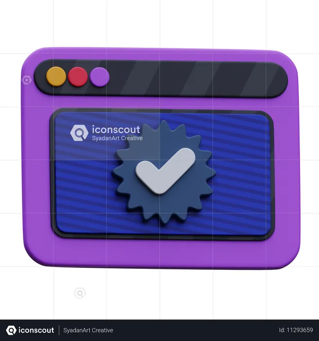 Verificación web  3D Icon