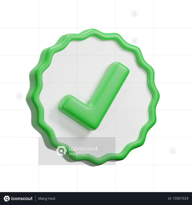 Verificado  3D Icon