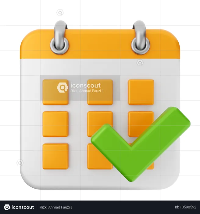 Verificar calendário  3D Icon