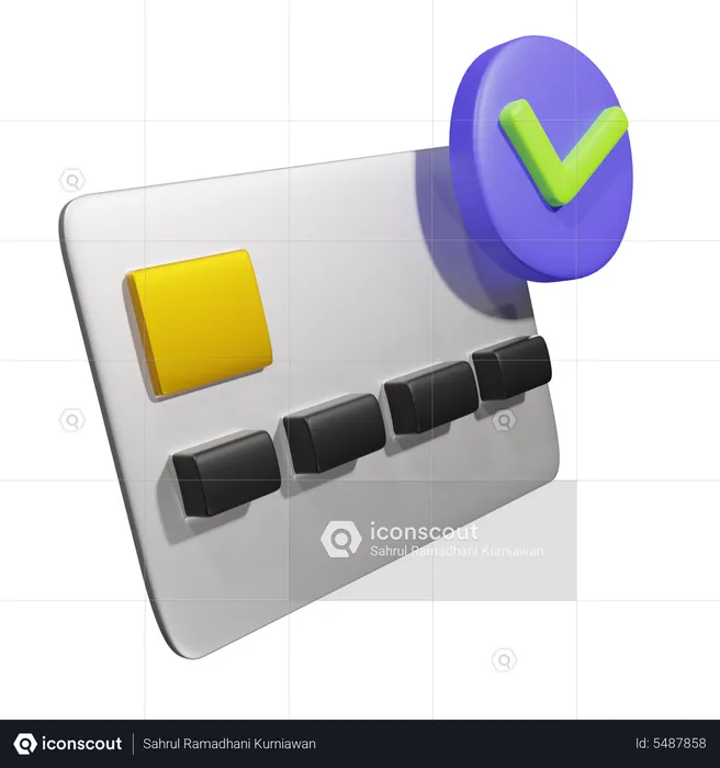 Verificar cartão de crédito  3D Icon