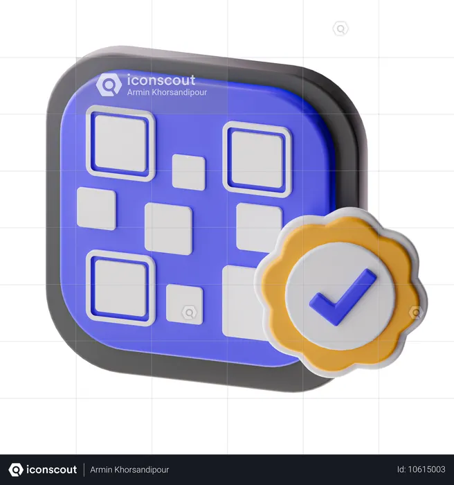 Verificar código de barras  3D Icon