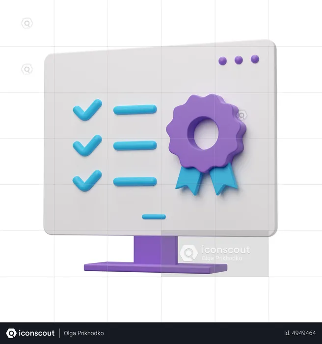 Verifique o computador  3D Icon