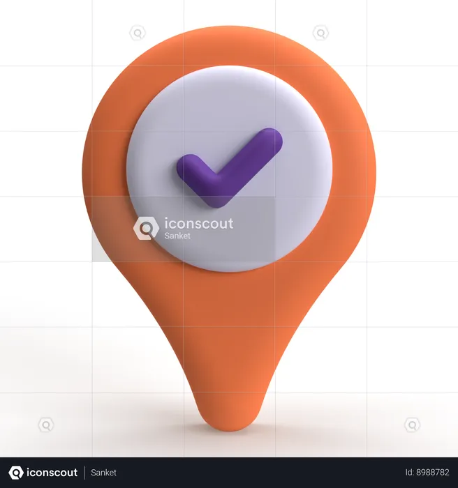 Verifique a localização  3D Icon