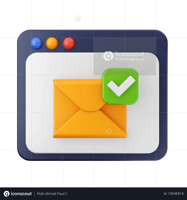 Verificar mensagem de e-mail  3D Icon