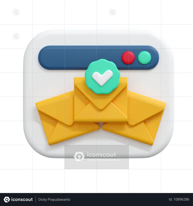 Verificar mensagem de e-mail  3D Icon