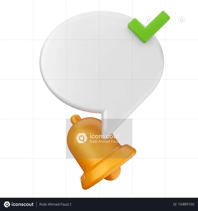 Verifique o sino de notificação  3D Icon