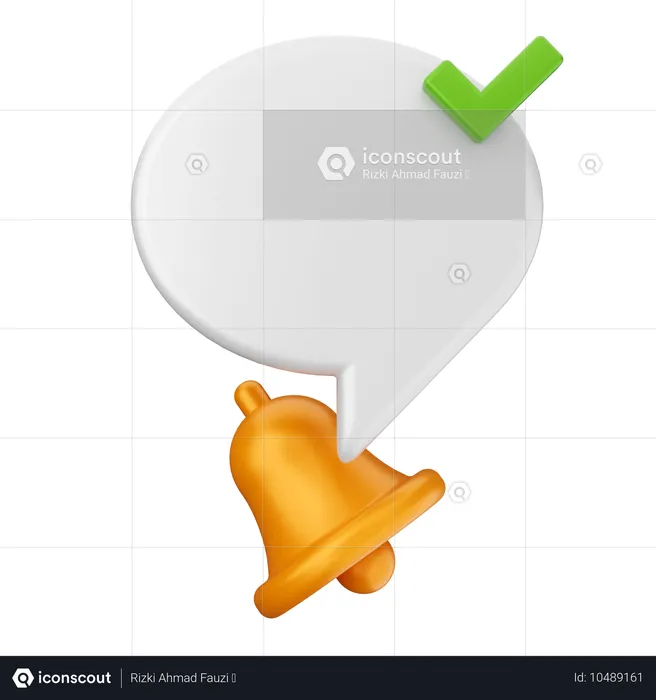 Verifique o sino de notificação  3D Icon