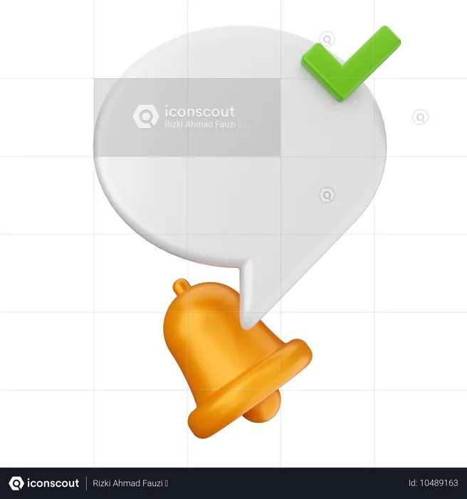 Verifique o sino de notificação  3D Icon