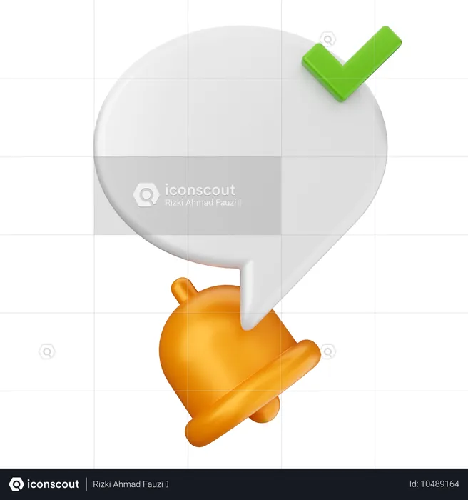 Verifique o sino de notificação  3D Icon